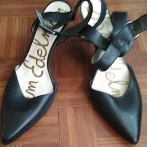 Sam Edelman black leather heels
